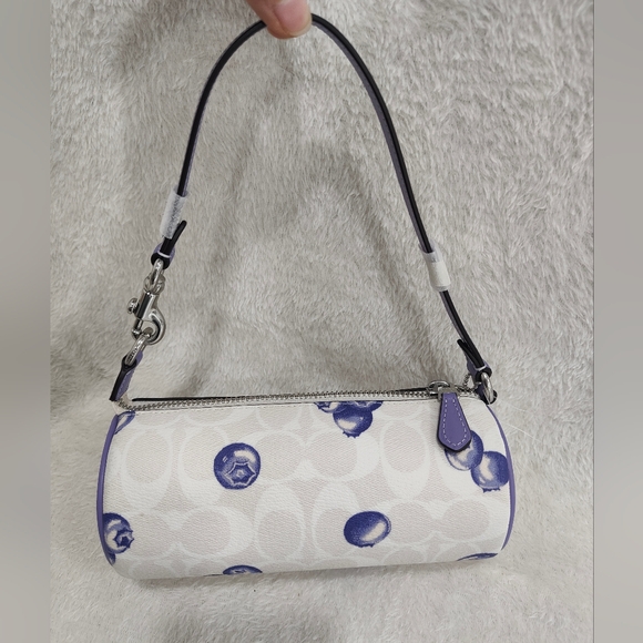 Nolita Barrel Bag In Signature Canvas With Blueberry Print - Picture 2 of 11